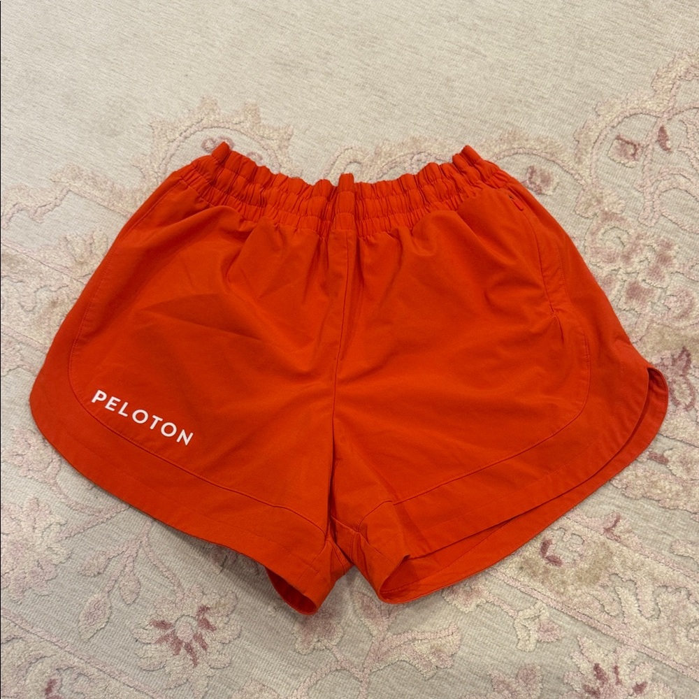 Peloton Women's Bright Orange Athletic Shorts